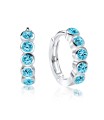 CZ Silver Huggies Earring HO-1605